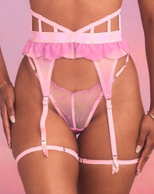 Angel Panty + Garter in Pink
