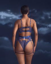 Cut Throat Bra in Midnight