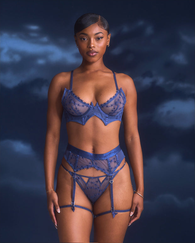 Cut Throat Bra in Midnight