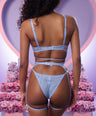 Polly Panty/Garter in Periwinkle Candy
