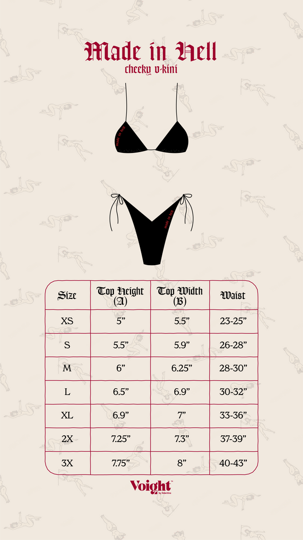 Made in Hell V-Kini Bottom in Black