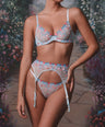 Cherry Bomb Lingerie Set in Blue