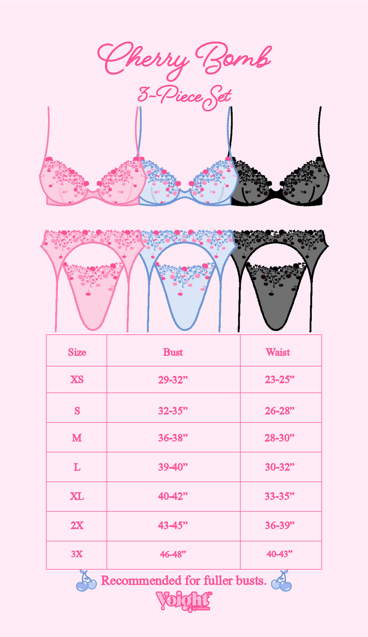 Pink Cherry Bomb Panty + Garter