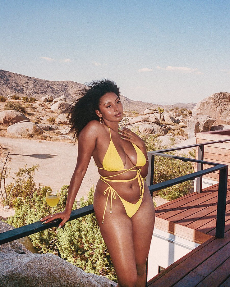 Marisol V-Kini Top in Yellow